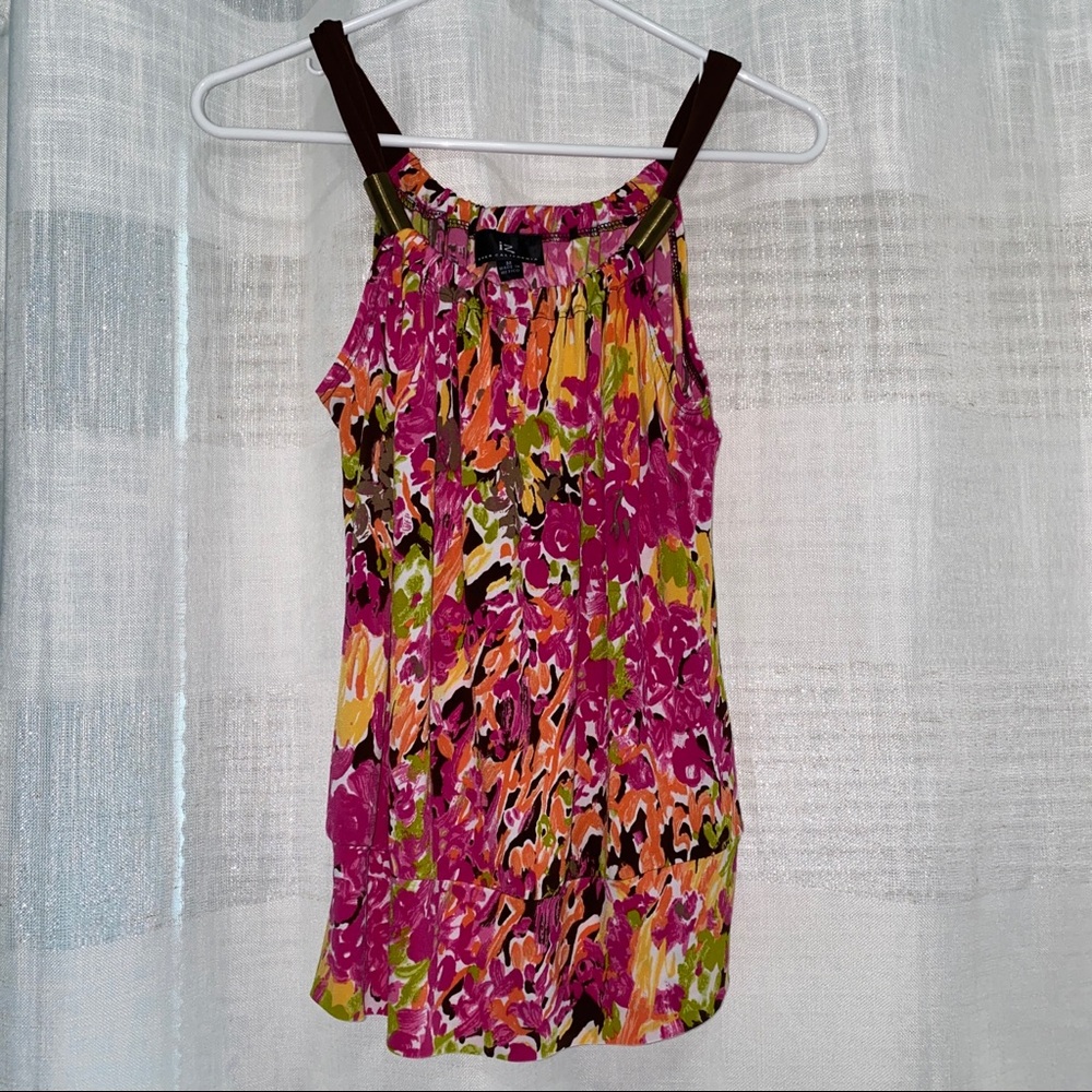 IZ Byer California Floral Tank Top - Medium